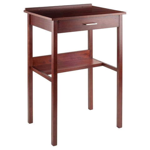 Oakestry Ronald High Desk Modern and Stylish High Desk for Home Office Bedroom or Small Spaces Durable Wood Construction with Rich Walnut Finish Ideal for Small Workspaces or Standing Desks