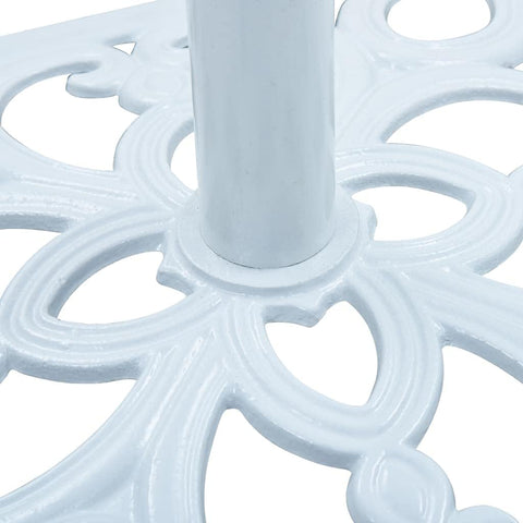 vidaXL Durable Cast Iron Umbrella Base in White