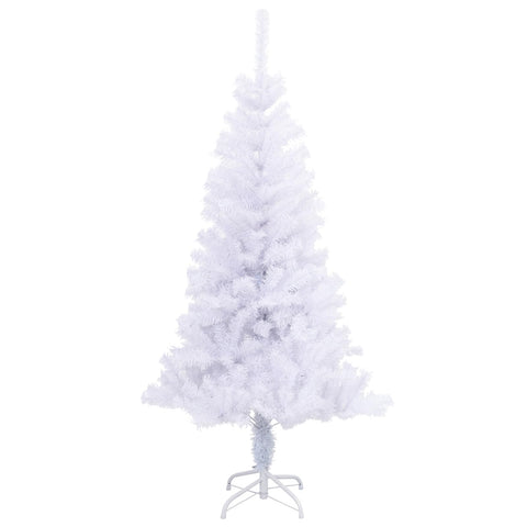 vidaXL Artificial Christmas Tree with Metal Stand, 5 ft Realistic White PVC, Durable & Economical Xmas Decor for Indoor/Outdoor, Easy-Assembly Holiday Decoration, Without Ornaments