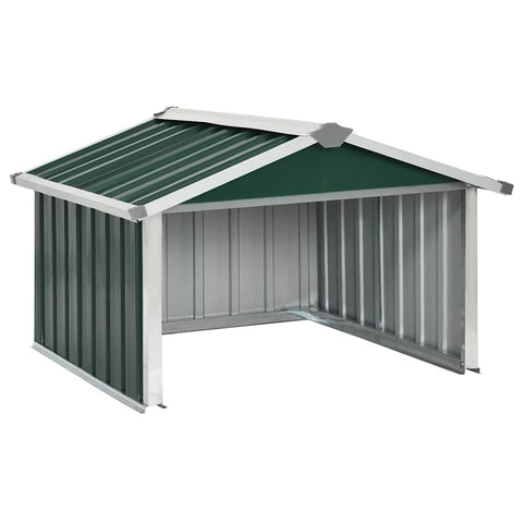 vidaXL Outdoor Garden Robot Lawnmower Shed 36.2X36.2X82.5 in Durable Metal Storage Equipment Green Tool Galvanized Steel Solutions Building Shelter Solution