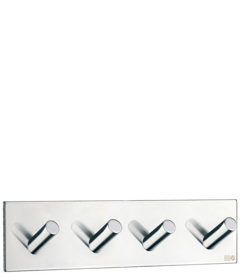 Beslagsboden Quadruple Wall Mounted Hook Finish: Polished Stainless Steel