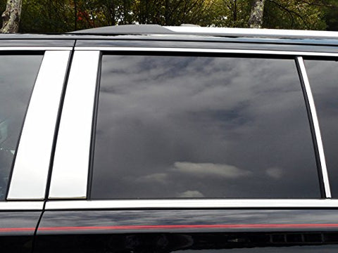 QAA is Compatible with 2021-2023 Chevrolet Suburban and Tahoe 4 Piece Stainless Pillar Post Trim, PP61190
