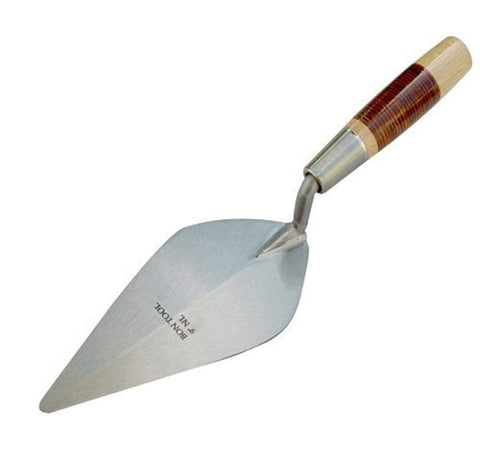 Bon 72-275 Brick Trowel - Carbon Steel Narrow London 12-inch L Handle - For Brick, Block and Stone Masonry Construction