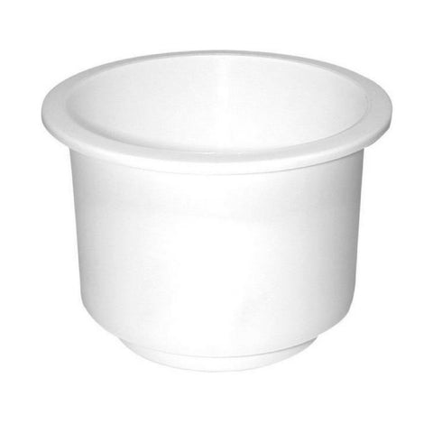 T-H Marine Universal Boat Cup Holder – Plastic Beverage Holder for Cans, Bottles & Cups – Mounts to Boats, ATVs, Coolers & More – LCH-1W-DP, White