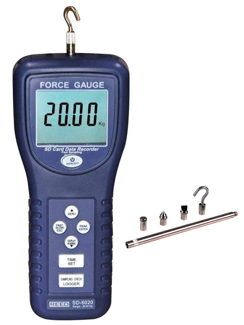 REED Instruments SD-6020 SD Series Force Gauge Datalogger, 44lbs (20kg)