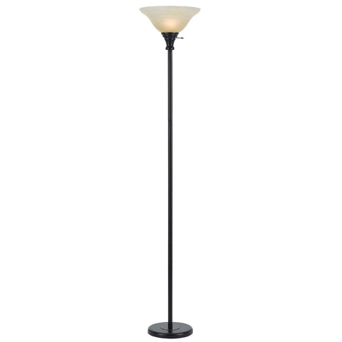 Cal Lighting BO-213-DB Floor Lamp with Frosted Glass Shades, Dark Bronze Finish, Brown