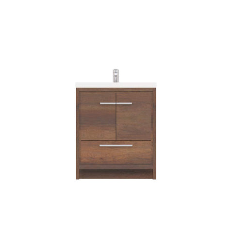 Sortino 30 inch Modern Bathroom Vanity Rosewood