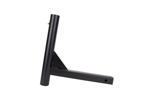 Camco Camper/RV Hitch Mount Flagpole Holder - Holds Flagpoles Up to 2.3” in Diameter & Fits Standard 2” Hitch Receivers - Powder-Coated Finish (51611)