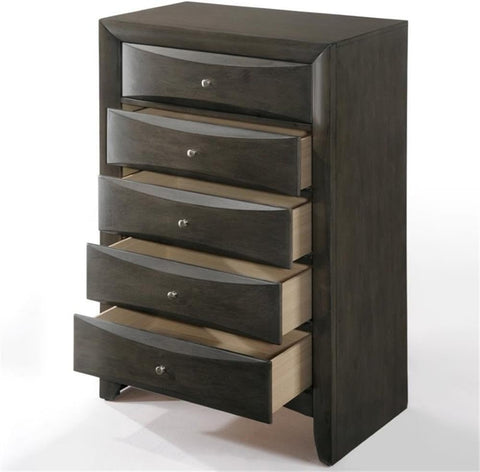 Acme Ireland 5 Drawer Chest in Gray Oak