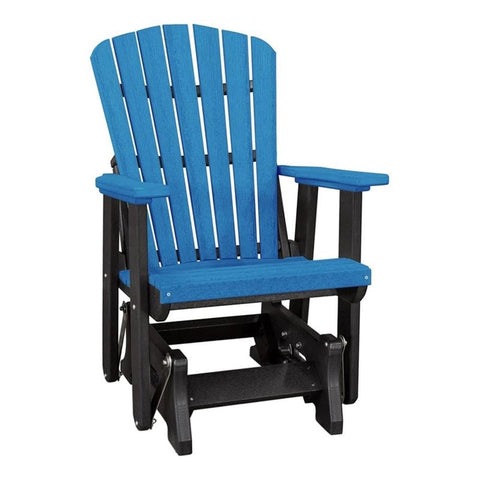 OS Home and Office Furniture 27" Resin Fan Back Glider in Blue/Black