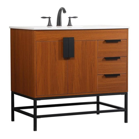 Elegant Decor Indoor Modern Under Sink Bathroom Fixtures Storage Organizer Cabinet 48 inch Single Bathroom Vanity - Green