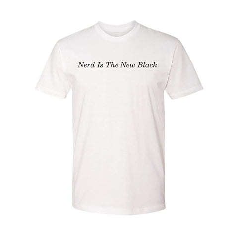Toynk Black-ish Nerd is The New Black Adult White T-Shirt | Large