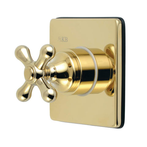 Kingston Brass KS3042AX Three-Way Diverter Valve with Trim Kit, Polished Brass