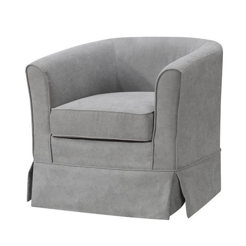 Tucker Yellow Woven Fabric Swivel Barrel Chair