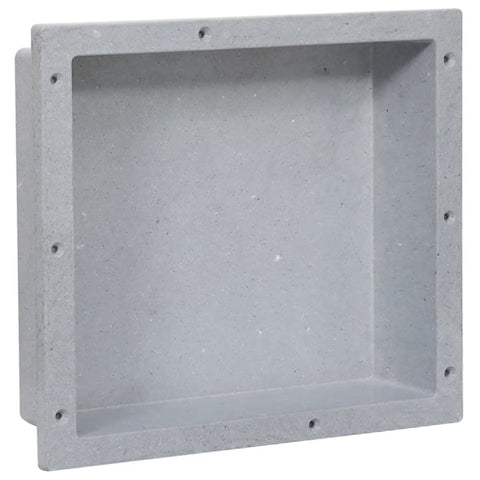vidaXL Shower Niche - Spacious and Durable Bathroom Shelf Made from SMC with Resin in Matt Gray Color, Ideal for Bathrooms and Other Rooms - Comes with Mounting Materials