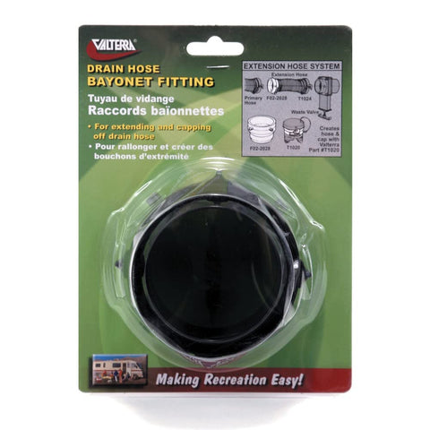 Valterra F02-2028VP Rotating Bayonet Hose Fitting , Black