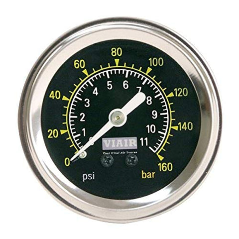 Viair 90085 160 PSI 1.5" Single Needle Air Gauge