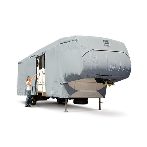 Classic Accessories Over Drive PermaPRO Extra Tall 5th Wheel Trailer Cover, Fits 33' - 37' RVs, RV Cover, Camper Cover, Travel Trailer Cover