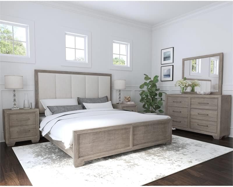 Andover Solid Wood 6 Drawer Dresser in Dove Gray Finish by Samuel Lawrence