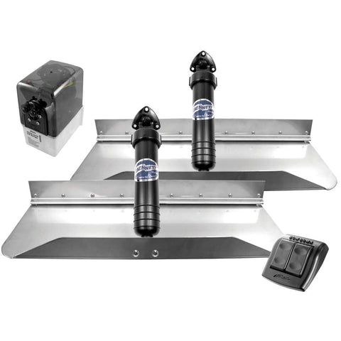 Bennett Marine Bennett 249E Hydraulic Trim Tab Set with Euro-Style Control - 24" x 9"