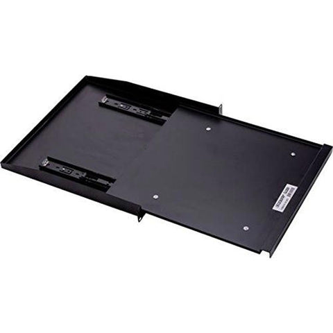 Space Metal Slide Out Rack Tray for Professionals 19-in Wide Heavy Gauge Sliding Steel Shelf to Support Equipment with Easy Grip Front Edge Cushioned Stopper DEEJAY LED TBH1USLRT