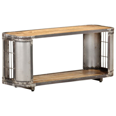 vidaXL Solid Wood Mango TV Stand - Industrial Style Entertainment Unit with Ample Storage - 35.4"x11.8"x15.7"