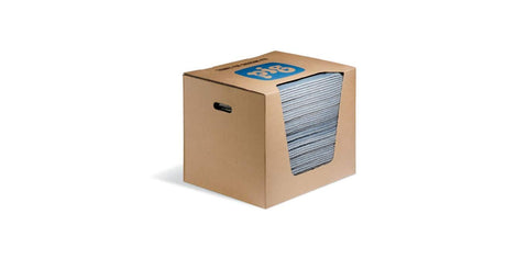 Pig Blue Absorbent Mat Pad, 17 gal, PK50