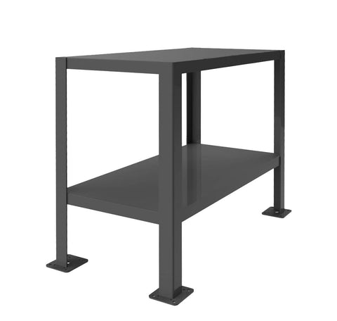 MT Workbench 18 x 36 2 Shelves 12 Gauge Steel 3000 lbs. Capacity Textured Powder Paint Gray