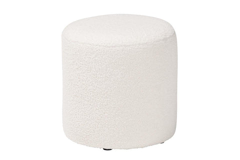 Baxton Studio Tori Modern and Contemporary Ivory Boucle Upholstered Ottoman