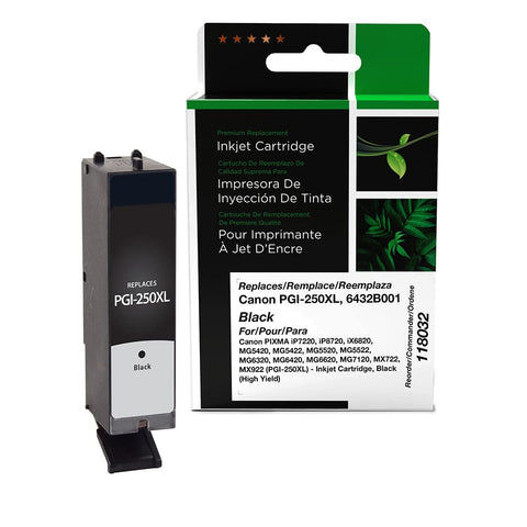 Clover Imaging Remanufactured High Yield Ink Cartridge Replacement for Canon PGI-250XL, Black