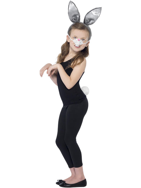 Smiffys Kids Bunny Kit, One Size, Grey