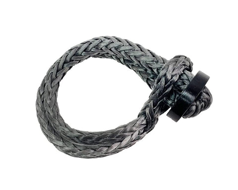 Overland Vehicle Systems Soft Shackle 5/8" 44,500 lb. with Collar - 22" - 600 Denier Ballistic Nylon Storage Bag - Dyneema Synthetic Fiber Rope with Collar - for Automotive Recovery and Towing