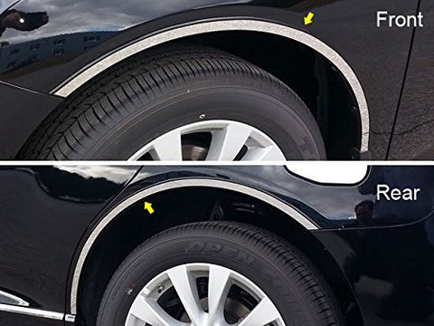 QAA is Compatible with 2009-2015 Toyota Venza 4 Piece Stainless Wheel Well Accent Trim, 0.875" Width WQ29155
