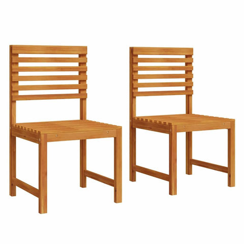 vidaXL Garden Chair 2 pcs Brown 19.69 x 19.69 x 35.83 in, Modern Outdoor Chair, Rectangle Acacia Furniture, Tough Minimalist Seat for Garden & Terrace Chill Time