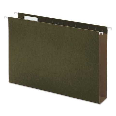 Universal 2" Cap Box Bottom Hanging File Folders, Pressboard, Legal, Std Green, 25 per Box