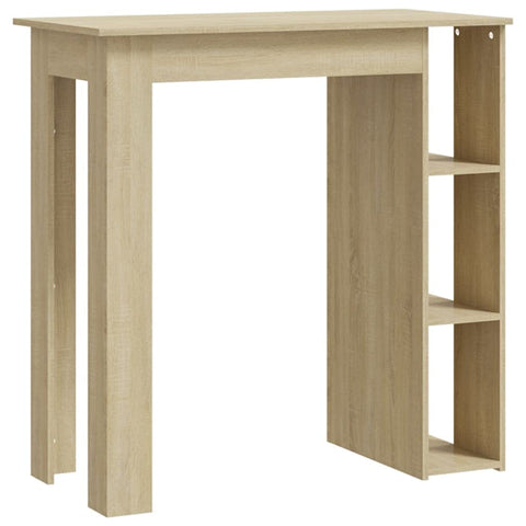 vidaXL Bar Table with Shelf Sonoma Oak 40.2"x19.7"x40.7" Chipboard