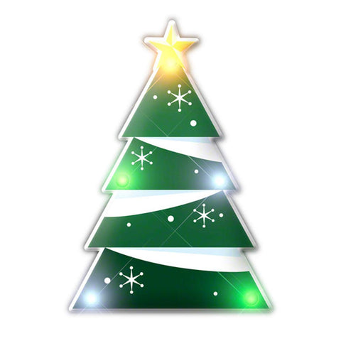 Holiday Flashing Christmas Tree Lapel Pin Body Light by Blinkee