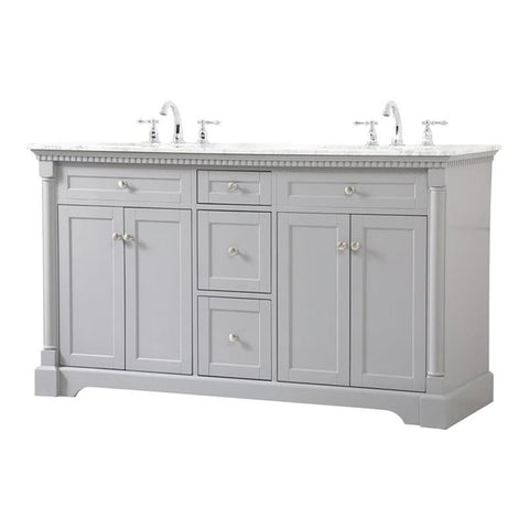 Elegant Decor Indoor Modern Under Sink Bathroom Fixtures Storage Organizer Cabinet Monroe 32 inch LED Double Ring Chandelier - Black