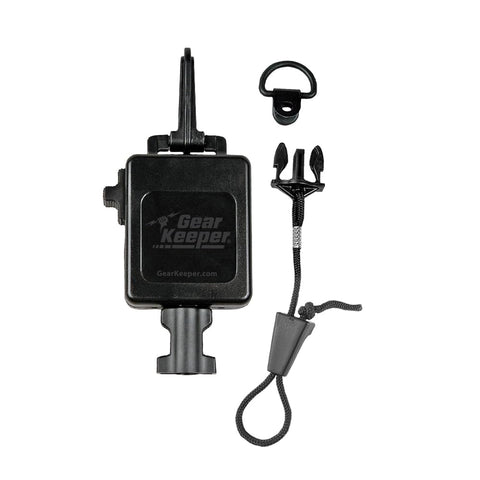 Gear Keeper CB Mic Keeper Retractable Microphone Holder - Features Heavy-Duty Snap Clip Mount, Adjustable Mic Lanyard and Hardware Mounting Kit