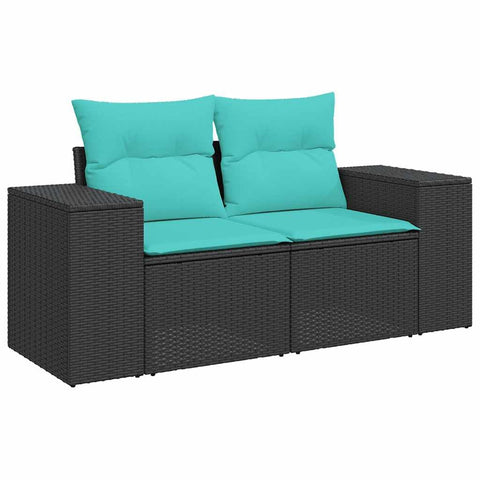 vidaXL Garden Sofa Black