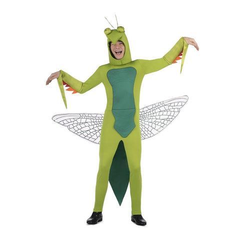 viving - Mantis Costume Hood, Jumpsuit And Bracelets Size One Size (1)