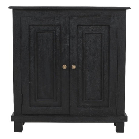 Bayside Jensen 2-Door Solid Wood Sideboard in Charcoal Gray Finish