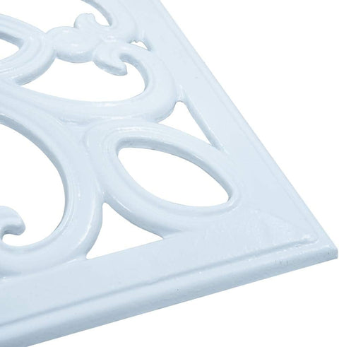 vidaXL Durable Cast Iron Umbrella Base in White