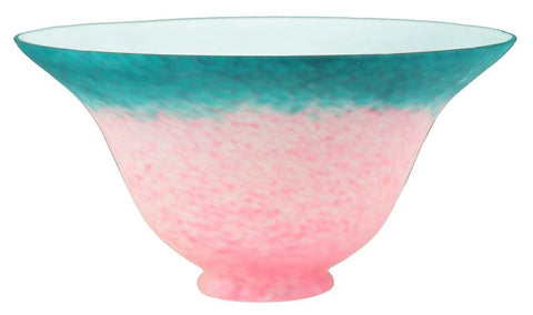 Meyda Tiffany 13927 7.5"W Pink/Teal Pate-DE-VERRE Bell Shade
