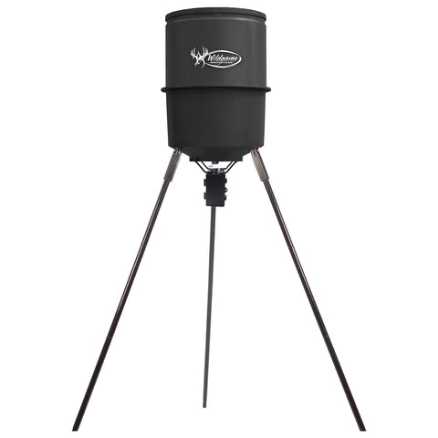 WILDGAME INNOVATIONS Quick-Set 270 lb Game Feeder with Digital Timer | Durable Tripod Corn/Pellet Hunting Feeder with 1-4 Available Feed Times & 30-feet Radius