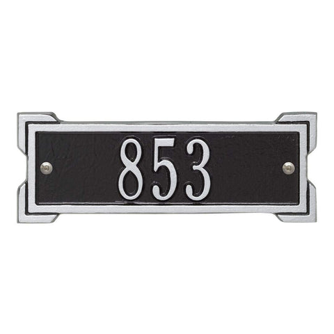 Roanoke Petite Wall Address Plaque Color: Black/Silver Letters