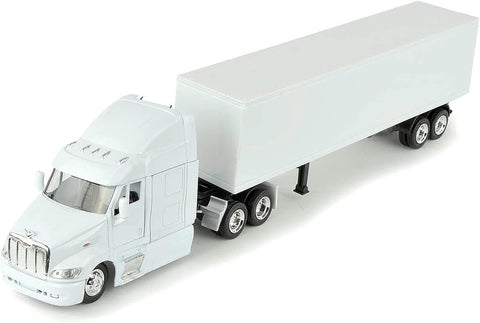 New Ray SS-15553D 1: 43 Long Haul Trucker - Peterbilt Model 387 (Plain White)