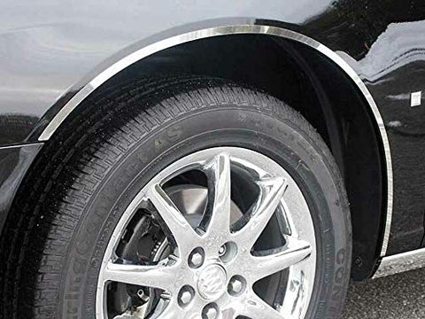 QAA is Compatible with 2006-2011 Buick Lucerne 4 Piece Stainless Wheel Well Accent Trim, 0.5" Width, Full Length WQ46551