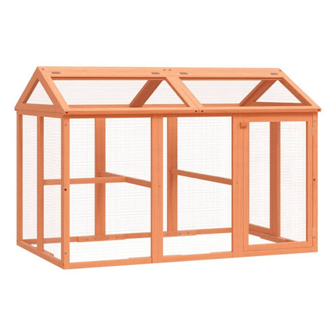 vidaXL Run Box Brown Solid Pine Wood, Plywood Large Durable Run Box