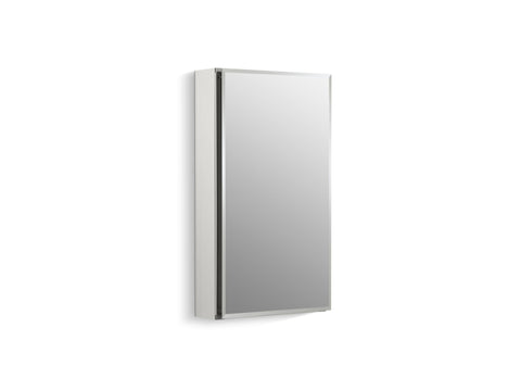 Kohler CB-CLC1526FS Frameless Bathroom Mirror Medicine Cabinet, Single Door, Rectangular Beveled Edge Frame, Bathroom Cabinet Mirror, Adjustable Shelves, 15 in. W x 26 in. H